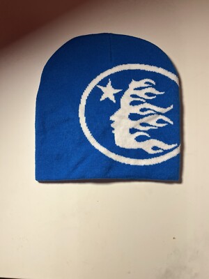 BLUE HELLSTAR BEANIE |Y2K Design|NEW| GRAPHIC BEANIE