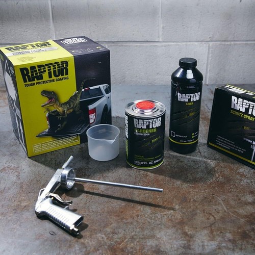 Raptor TINTABLE Urethane Spray-On Truck Bed Liner Kit W/ GUN UPOL 821 - Picture 7 of 11