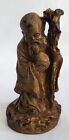 New ListingEarly 1700 Qing Dynasty Gilt over Lacquer Hand Carved 4.5 Inch Shouxing Statue