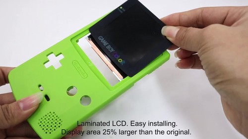V5 Laminated OSD Menu Retro Pixel IPS LCD Screen Backlight For GBC With w/ Case - Video 1 of 1
