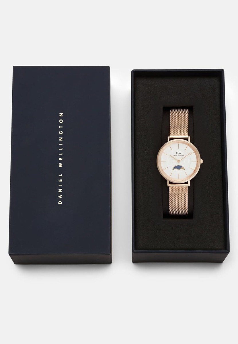 Daniel Wellington 腕時計 Petite Lune Moonphase 32 DW00100773 Daniel Wellington Petite Lune Sterling Watch - Walker & Hall
