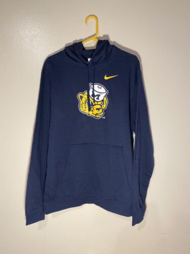 Nike Michigan Wolverines Hoodie Men XL Navy Blue Throwback NCAA BV8306-419 - Picture 2 of 9