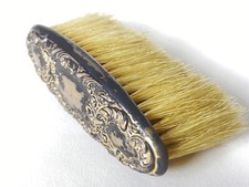 DEC 17 1895 Clothes Brush Sterling Silver 925 Fine Victorian Horse Hair