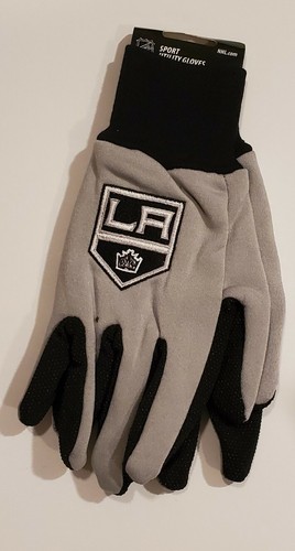 NHL Los Angeles Kings WinCraft Gray Black Two-Tone Gloves - Picture 3 of 5