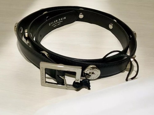 DYLAN KAIN - The Marais Belt - Black & Silver - 100% Leather - Sz Sml - Picture 2 of 14