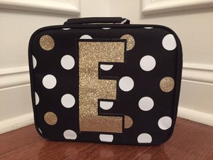 black and gold lunch box
