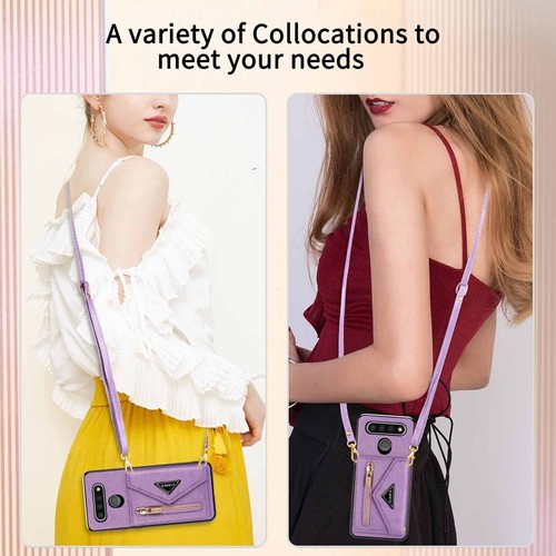 For LG Stylo 6 Leather Wallet Card Holder Stand Cross Body Shockproof Case Cover - Imagen 56 de 72