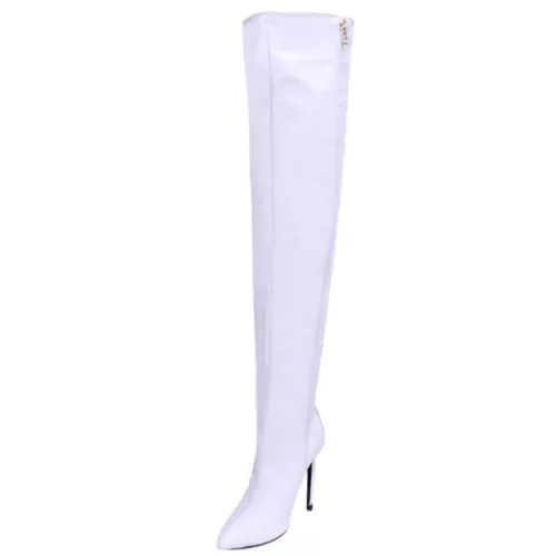 Women Stiletto Heels Shoes Pointed Toe Party Over The Knee Thigh High Boots - Bild 19 von 31