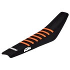 Enjoy Ribbed Seat Cover SX / SXF 2011 - 2015 BLACK ORANGE RIBBED LOGO MX