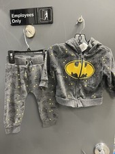 Batman Boys Hoodie 2 Piece Matching Cozy Jogger Set Grey Size 18m