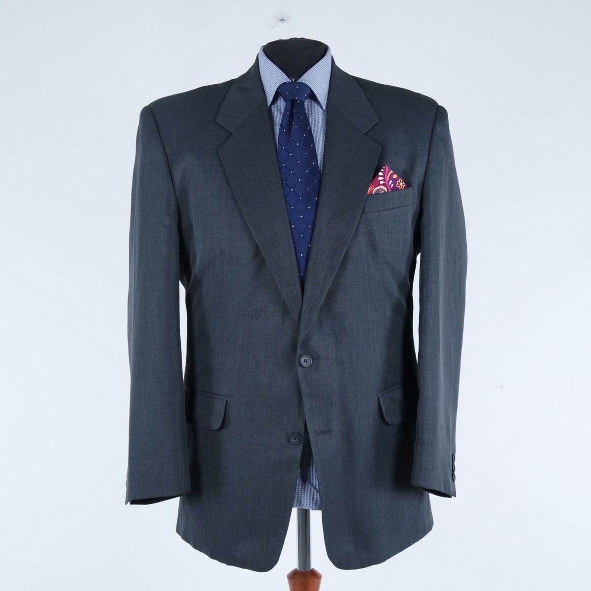 Mens Dark Grey Sport Coat 44R US Size MARK ADAM Blazer