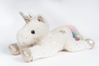 53cm Glitter Lovely Plush Soft White Unicorn