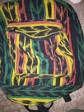 Guatemalan Multicolored Backpack 100 Percent Thick Cotton Vintage 80s Unisex