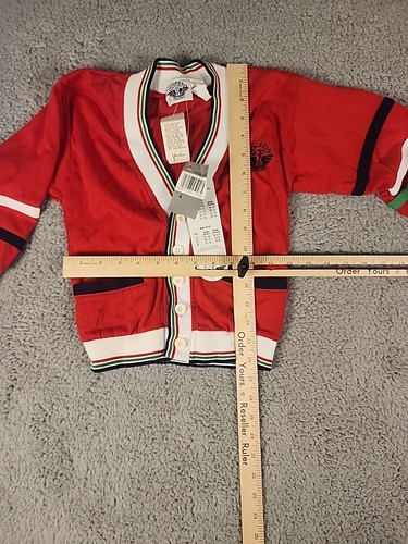 Vintage Levis Dockers Cardigan Boys Size 6 Red Buttons Stripes New W/ Tags 90s - Picture 12 of 14