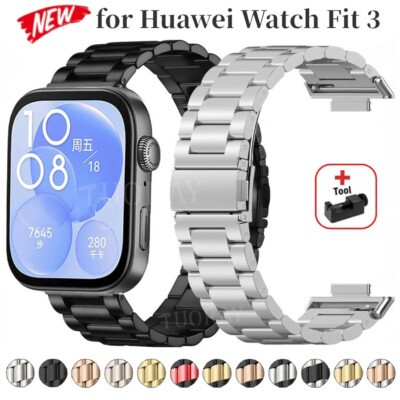 Für Huawei Watch Fit 3 4 4Pro Smart Watch Metall Edelstahl Armband Ersatzarmband