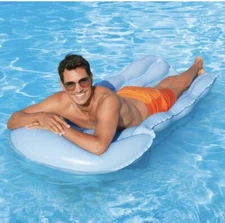 Lot 2  Men Women Kids Family Pool Raft Float Eezy Breezy Mat Set Blue/Orange