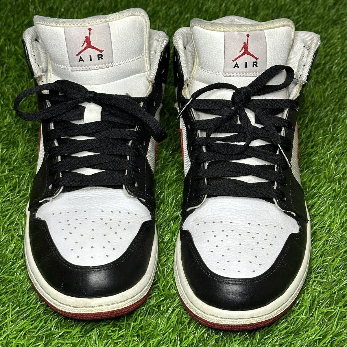 Nike Air Jordan 1 Retro High OG Phat White Red Black Toe Bred 2012