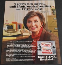 1981 Print Ad Ms. Jeanne Timm Catering Manager Tylenol Pain Reliever Lady Art