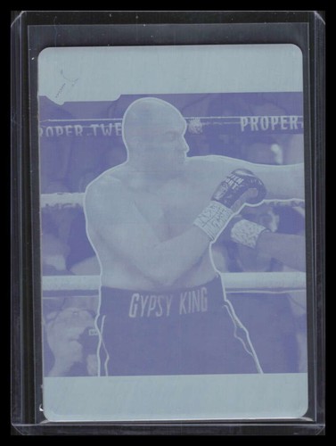 2021 Leaf Pro Set Metal Stars piastra di stampa ciano 05 Tyson Fury 1/1 - Foto 1 di 2