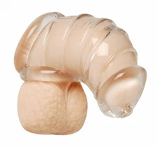 MALE CHASTITY DETAINED SOFT BODY CUM THROUGH PENIS TOY CAGE