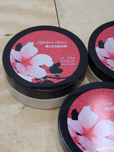 Bath & Body Works Japanese Cherry blossom Ultra Shea Body Butter 7 oz Lot Of 3 - Picture 8 of 12