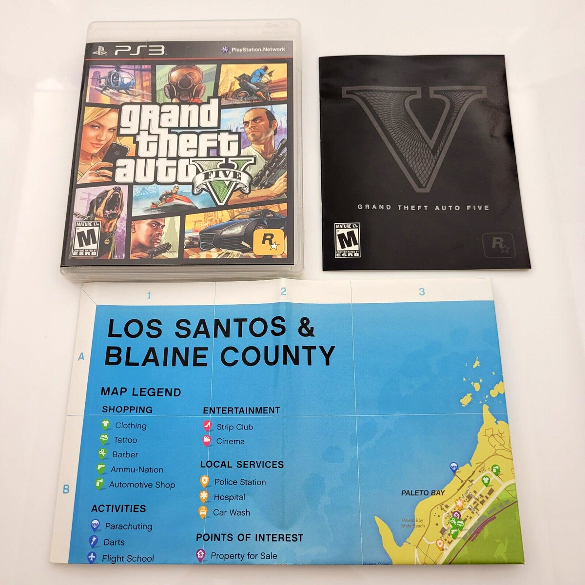 Grand Theft Auto V 5 CIB Complete with Map and Manual PS3 PlayStation 3 GTA  in 2023