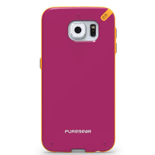 Samsung Galaxy S6 PureGear Slim Shell Case - Sunset Pink - 61100PG - Brand New - Picture 2 of 2
