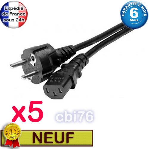 Lot cable d'alimentation 1/5/10/20/30 secteur pour ordinateur/PC/imprimante - Bild 3 von 6