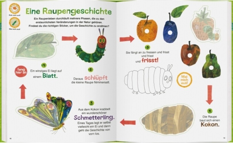 Thumbnail - Die Kleine Raupe Nimmersatt - Mein Naturbuch | Eric Carle | Deutsch |