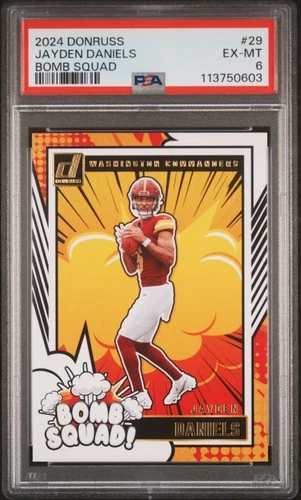 2024 PANINI DONRUSS BOMB SQUAD #29 JAYDEN DANIELS PSA 6