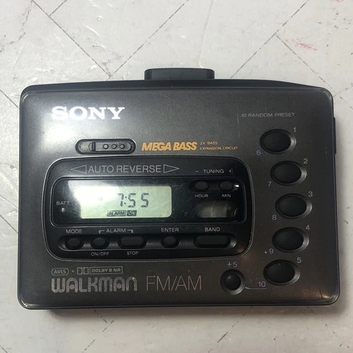 SONY Walkman WM-FX45 AM/FM Cassette Player Tested Works w new Belt