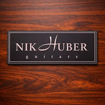 NIK HUBER GUITARS OFFICIAL LOGO STICKER INSANELY RARE GUITAR CASE CANDY