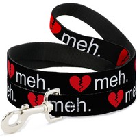 Dog Leash Broken Heart Meh Black/Red/White (Us Import)