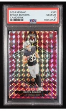 2024 Panini Mosaic - Rookies Brock Bowers #313 Camo Pink Mosaic Prizm (RC)