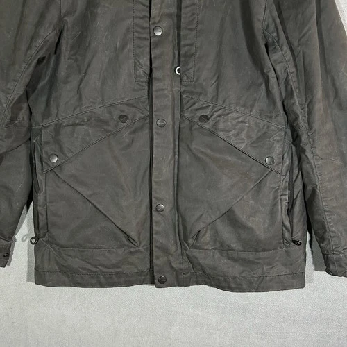 Vollebak Planet Earth Jacket Medium Black Waxed Cotton Beeswax Utility Coat image 3