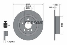 2x TEXTAR Bremsscheibe Hinterachse u.a. für BMW, MINI