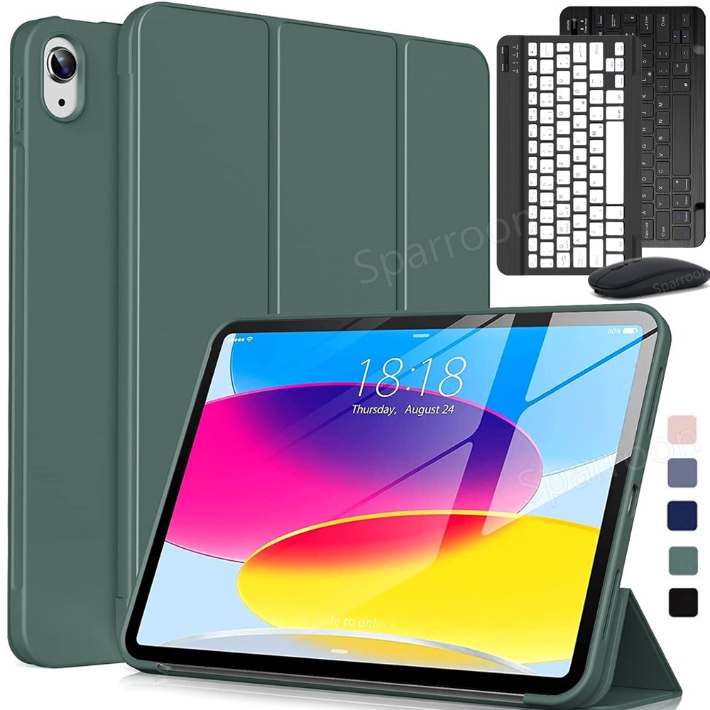 Bluetooth QWERTZ Tastatur Maus Hülle für iPad 11/9/8/7/6/5 Generation Air Pro 11