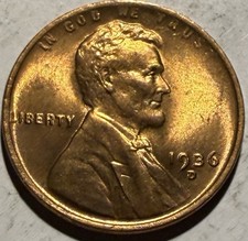 1936 D Lincoln Wheat Cent - BU RD MS - Z19