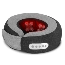 Electric Heated Neck Massager Pillow Heat Memory Foam Travel Pillow Massager US