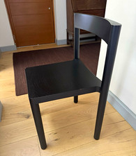Form & Refine Blueprint Oak Dining Chair, Black Dark Wood, 50 x 50 x 75 cm
