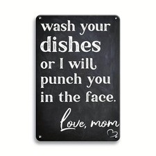 Slogan Pattern Vintage Metal Sign, Funny Iron Sign, Wall Art Decor for Home