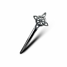 Scottish Celtic Circle Silver Finish Kilt Pin