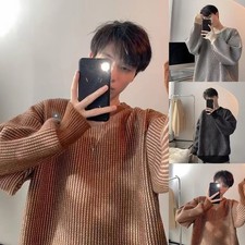 Men Zipper Sweater Long Sleeve Sweater Dating Outfits Knit Construction