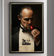 Il Padrino Motivazione Quadro su Tela, Vetro Acrilico, Poster Quadro Arte Decorazione