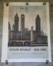 Original Bernard Buffet Atelier Mourlot New York Vintage Lithograph Poster -1967