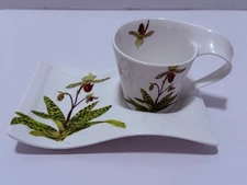 Royal Elfreda Flower Cup & Snack Tray Fine Porcelain Ace Gift Collection Series