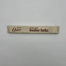 Oster Stainless Steel Fondue Forks Set of 6 in Box Model 20387 Kitchen Utensils