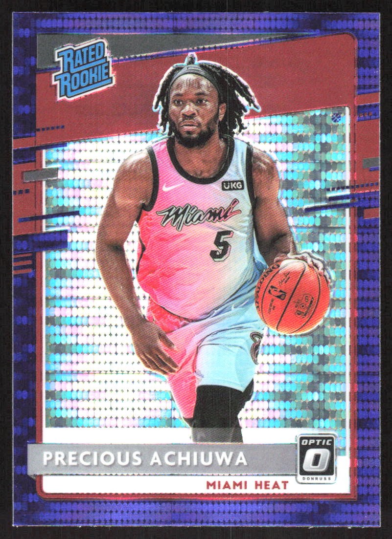 8489I 2020-21 Donruss Optic #170 Precious Achiuwa Purple Pulsar