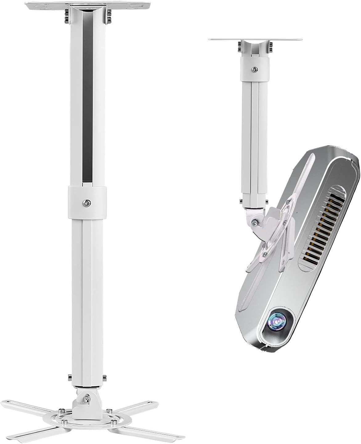 Projector Ceiling/Wall Mount - 360° Rotate, 90° Swivel & Tilt, 210-540Mm Extensi