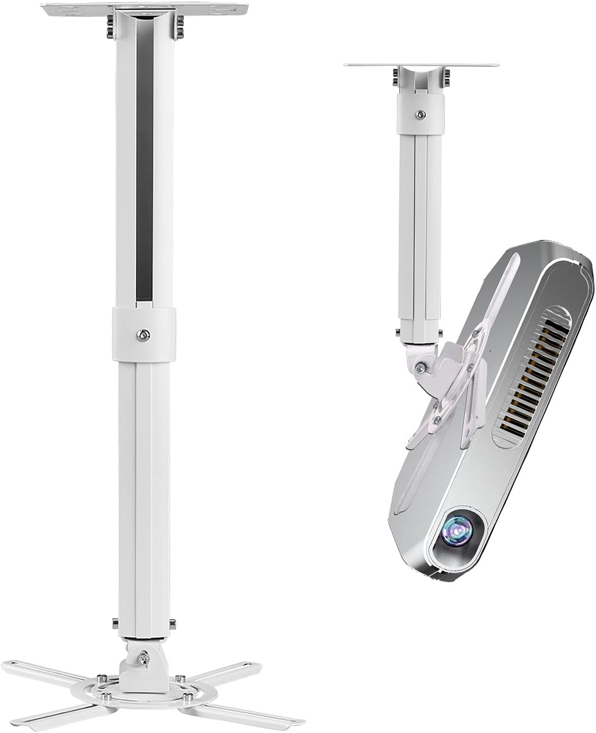 Projector Ceiling/Wall Mount - 360° Rotate, 90° Swivel & Tilt, 210-540Mm Extensi